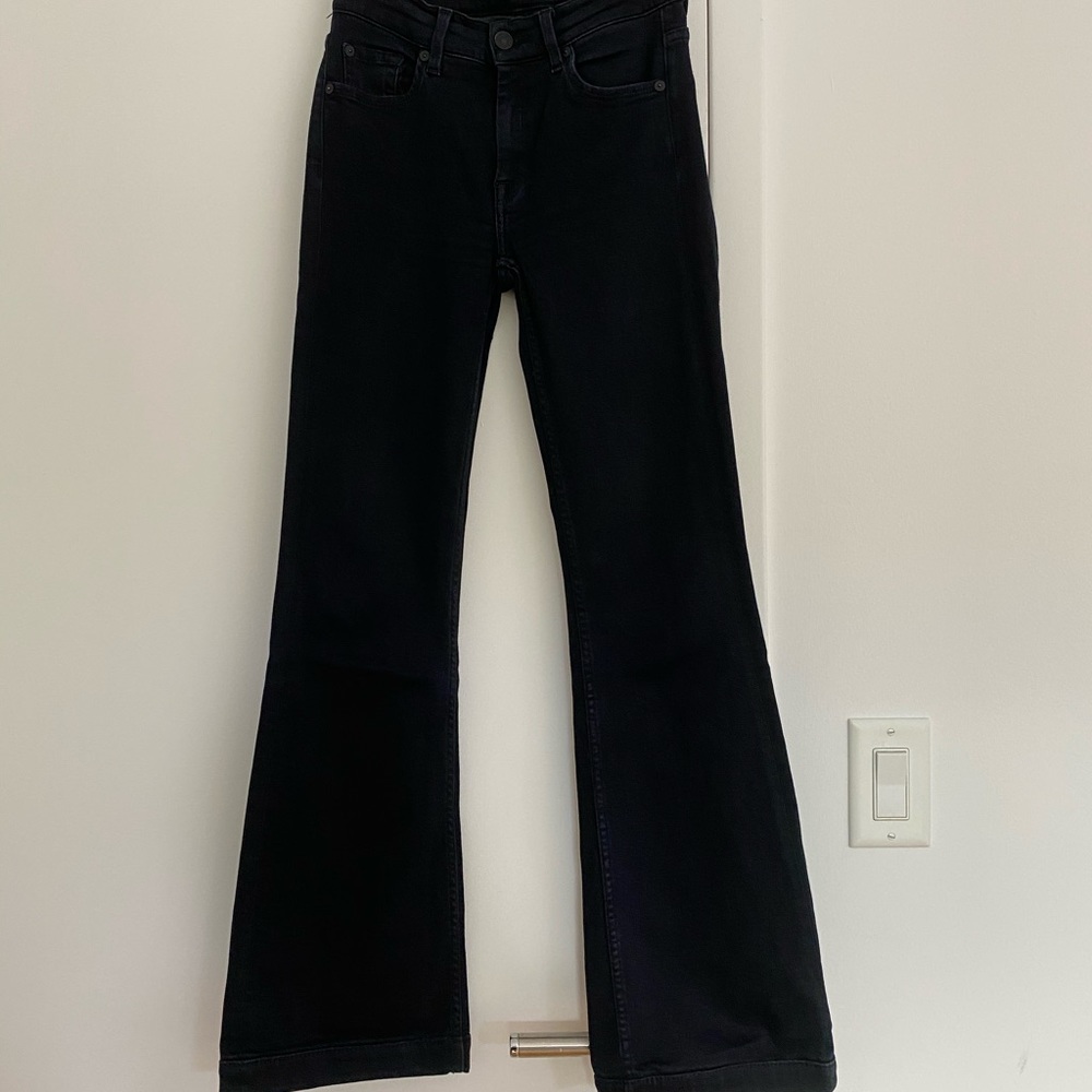7 FOR ALL MANKIND Dark Blue Denim Flare 25